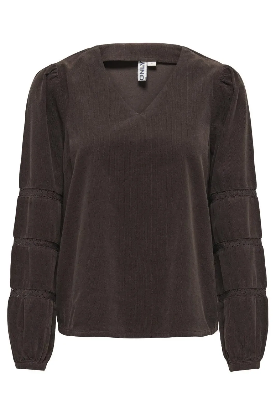 Best Only Onlaime L/S Cord Tape Blouse Ox 5005112 Coffee Bean