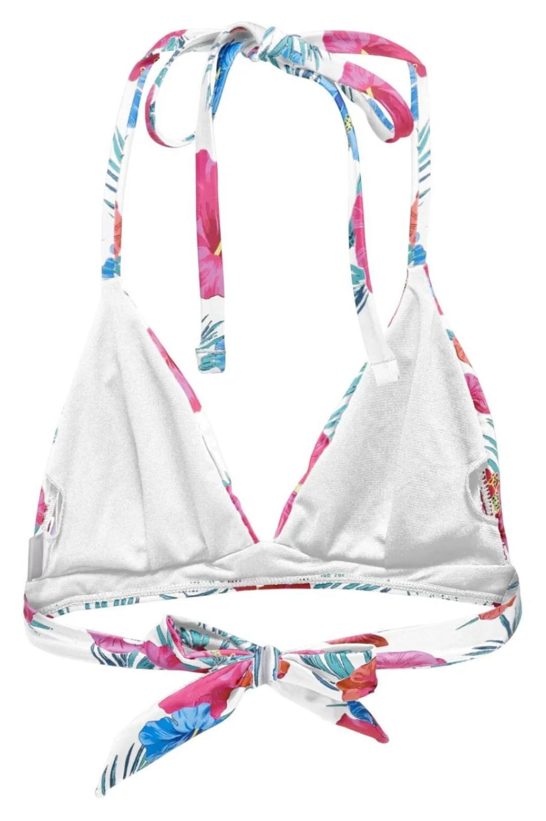 Only Onlaimee Halter Bikini Top Swm Acc 4474905 Cloud Dancer Hibiscus Tropical