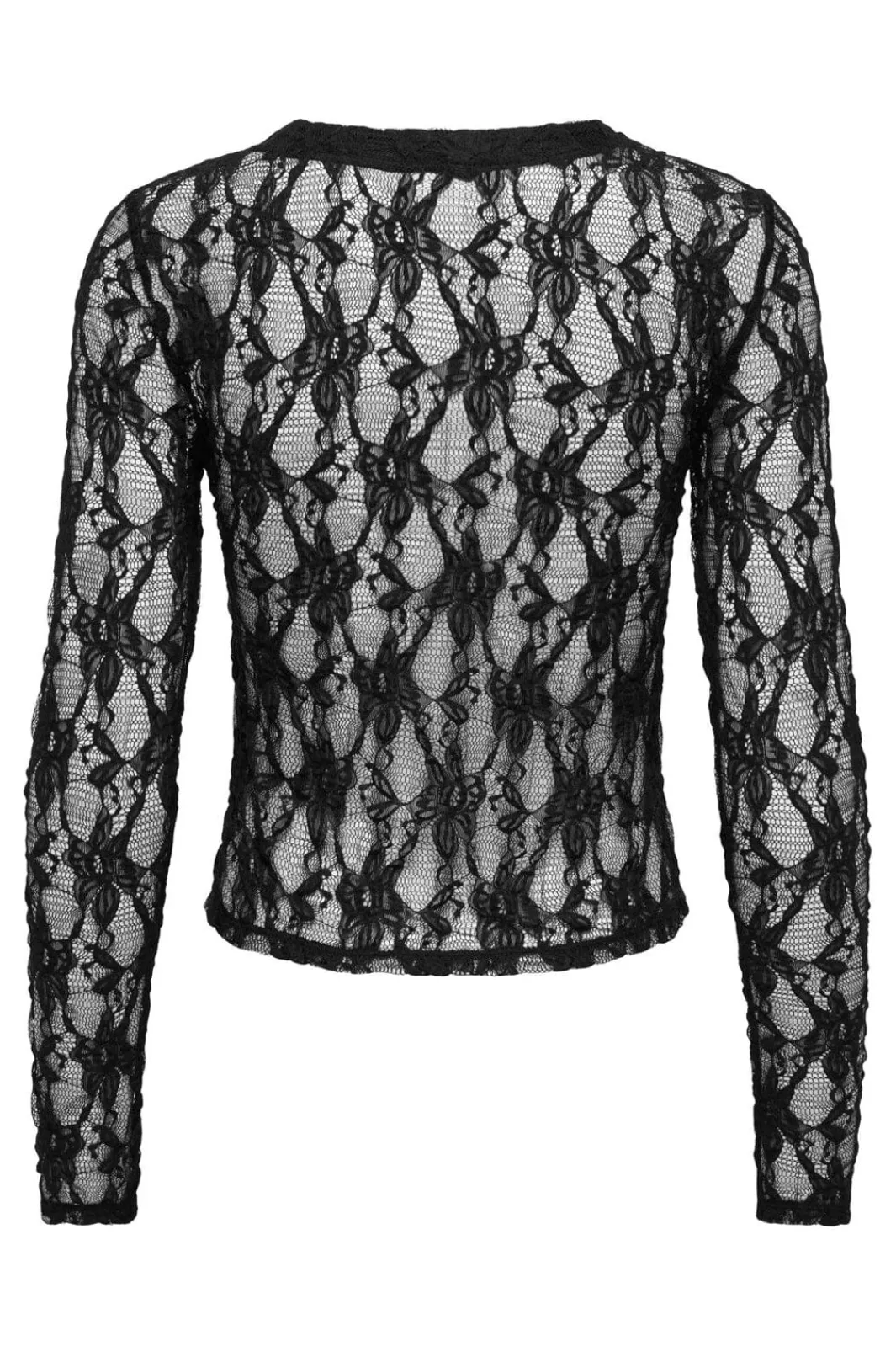 Online Only Onlalba L/S V-Neck Lace Top 5026790 Black Only Stores Buttons