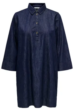 Clearance Only Onlamari 3/4 Short Dress 4960595 Blue Denim Tone In Tone