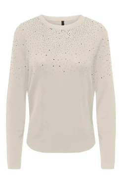 Best Only Onlanabella Ls Bling O-Neck Knt 4894552 Birch W. Dark Silver
