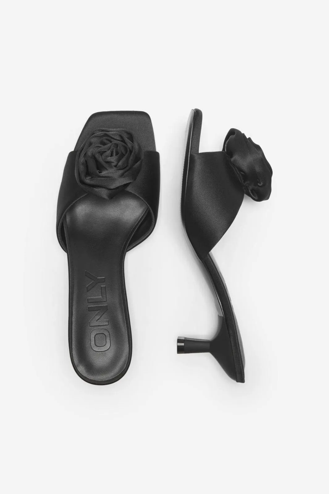 Best Only Shoes Onlarie-2 Heeled Mule Rose 4842617 Black