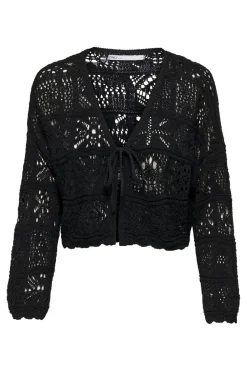New Only Onlbeach Life 7/8 Tie Cardigan Knt 3991923 Black