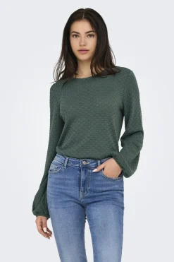 Clearance Only Onlbelle Life L/S Top 4891983 Balsam Green