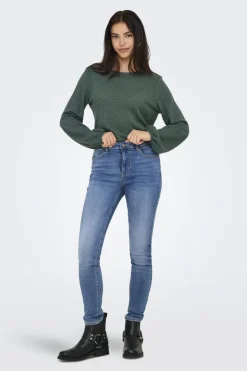 Clearance Only Onlbelle Life L/S Top 4891983 Balsam Green