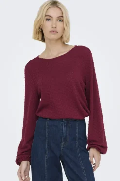 Online Only Onlbelle Life L/S Top 4839874 Cabernet