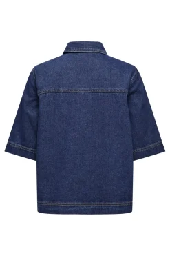 Online Only Onlbelle S/S Shirt Gua 4740241 Dark Blue Denim