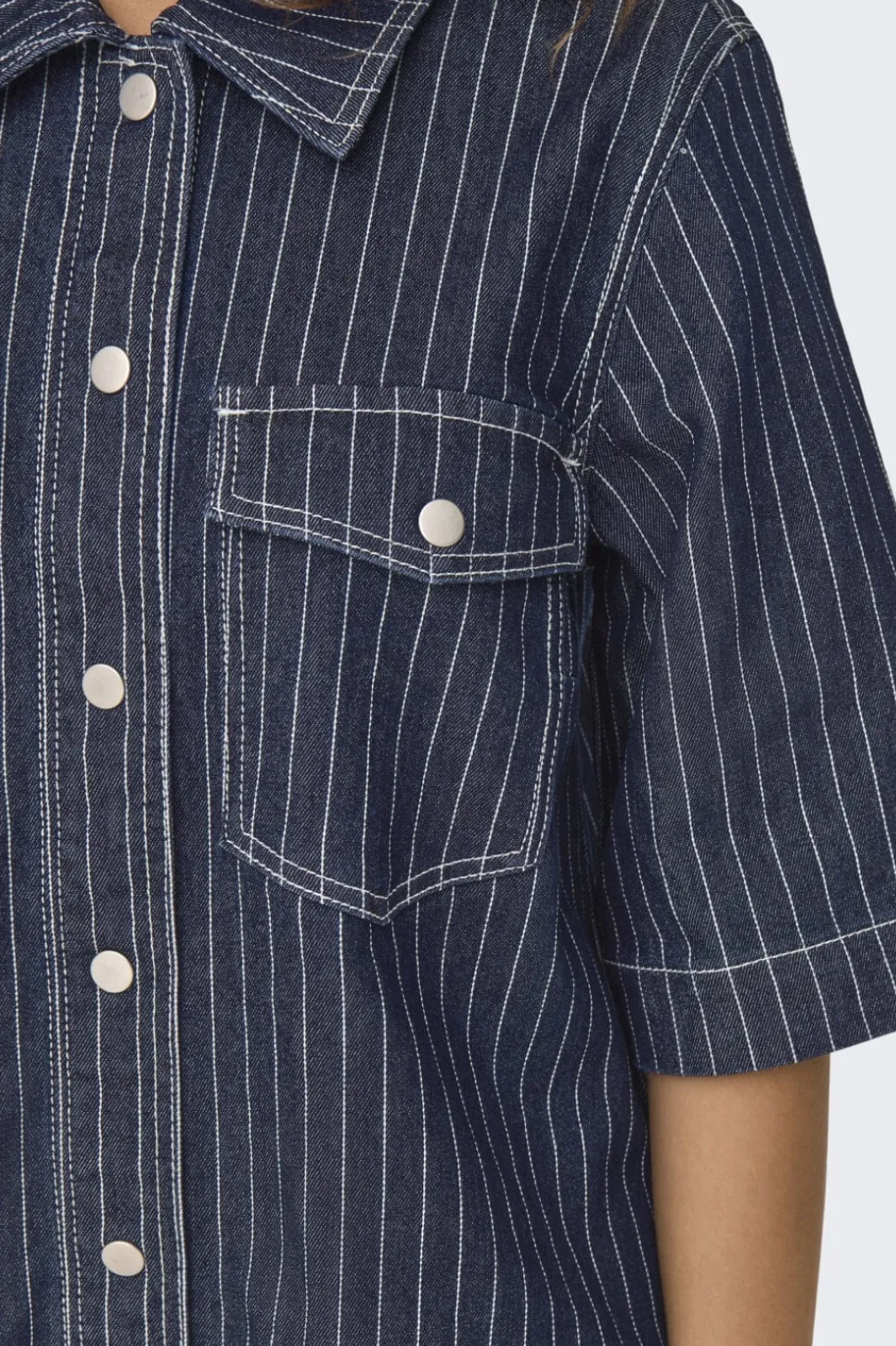 Clearance Only Onlbelle S/S Stripe Dress Gua 4740251 Dark Blue Denim Stripe