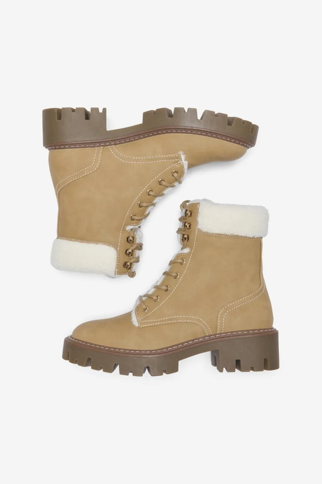 New Only Shoes Onlbetty-11 Warm Lace Up 4844435 New Wheat
