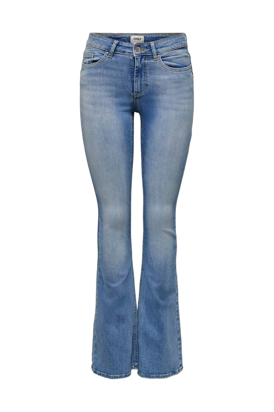 New Only Onlblush Mid Flared 3776305 Light Blue Denim