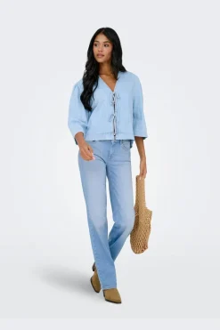 Online Only Onlblush Mid Straight Rea828 4921487 Light Blue Denim
