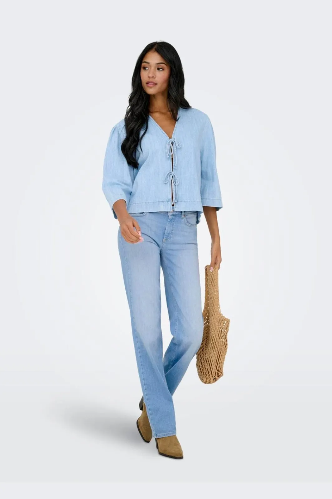 Online Only Onlblush Mid Straight Rea828 4921487 Light Blue Denim