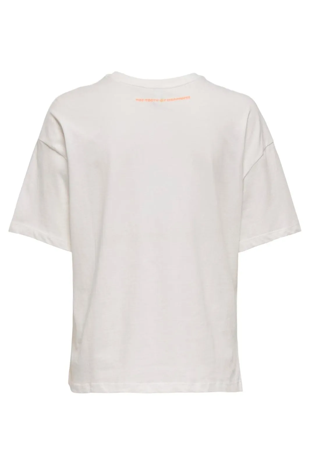 Clearance Only Onlbolette S/S Top Box Cc 4936979 Cloud Dancer Orange Vibes