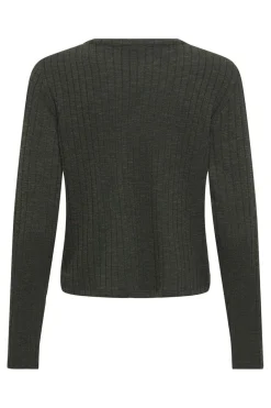 Best Only Onlbora Life L/S Cardigan 4891058 Rosin Black Silver Heart Button