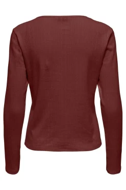 Discount Only Onlbremen O-Neck L/S Top Moch 4870536 Madder Brown