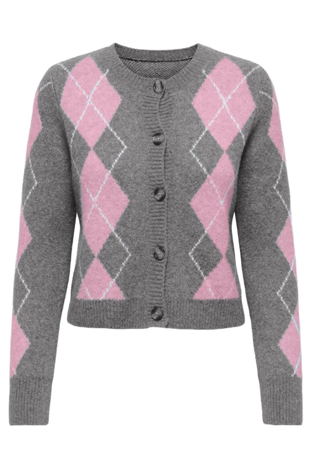 Hot Only Onlbrighton Life Ls Button Cardi Knt 4973616 Medium Grey Melange Romance Rose/Birch/Horn Button