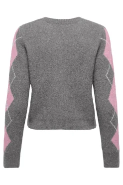 Hot Only Onlbrighton Life Ls Button Cardi Knt 4973616 Medium Grey Melange Romance Rose/Birch/Horn Button
