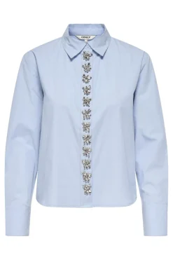 Hot Only Onlcarly Ls Reg Embelis Shirt 4866535 Kentucky Blue