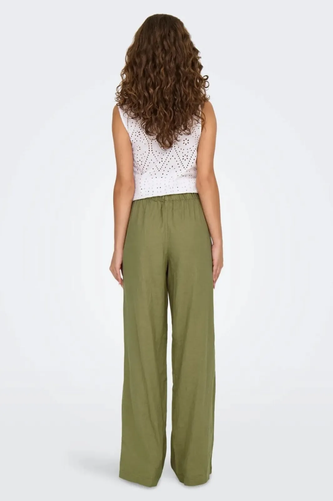Hot Only Onlcaro Linen Bl Pull-Up Pant Cc 4652313 Elmwood