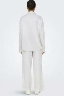 Discount Only Onlcaro L/S Linen Bl Emb Shirt Cc 4652331 Bright White Pumice Stone Embroidery