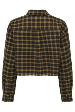 Only Onlcat Life L/S Check Shirt 4859341 Chipmunk Black Coffee