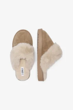 Only Shoes Onlcath Teddy Homeslipper 4841815 Cognac