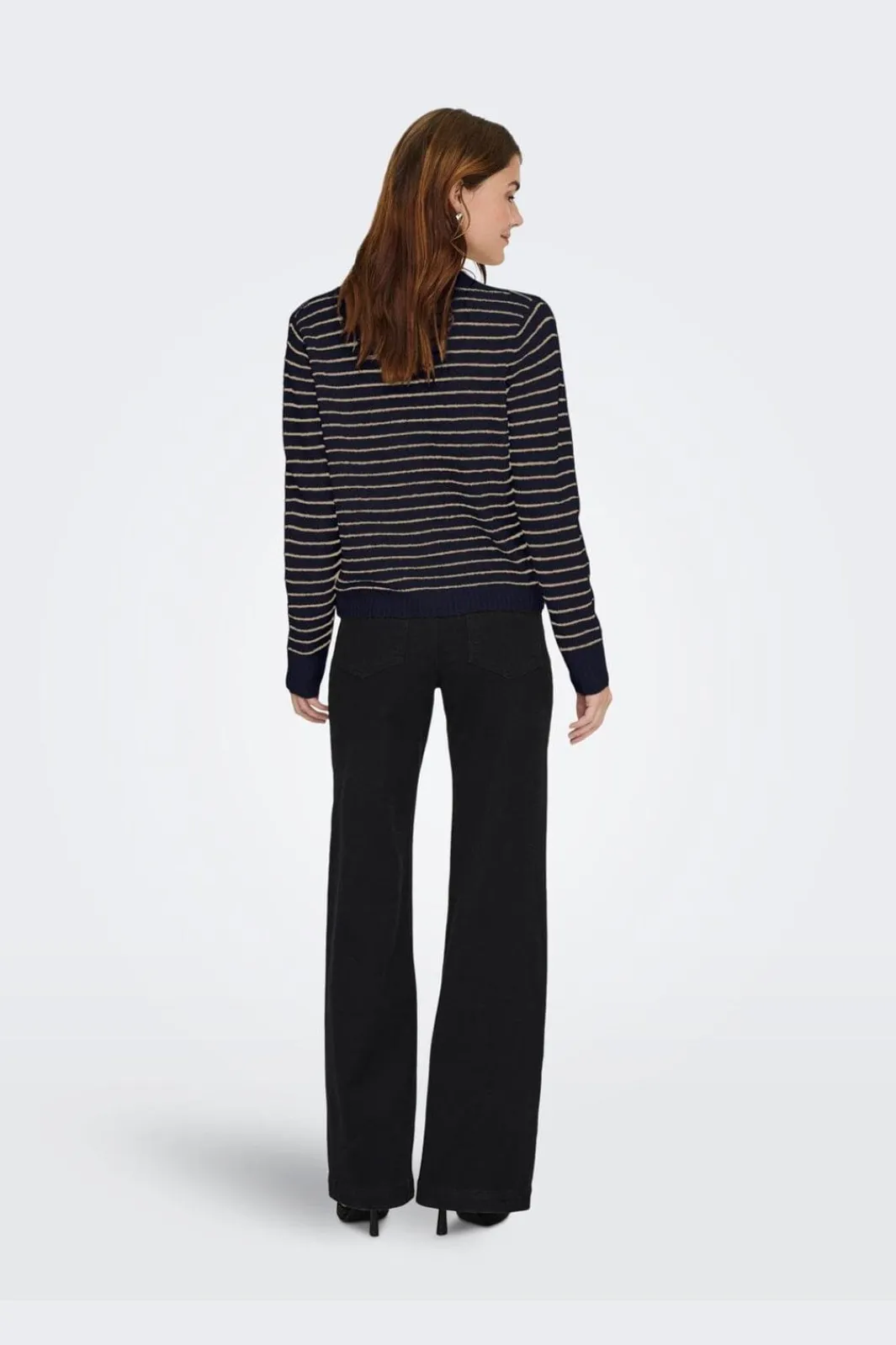 Outlet Only Onlchester Life Ls Stripe Cardi Cc Knt 4959096 Night Sky Humus/Mel/Silver Button