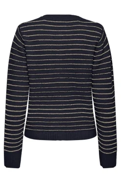 Outlet Only Onlchester Life Ls Stripe Cardi Cc Knt 4959096 Night Sky Humus/Mel/Silver Button