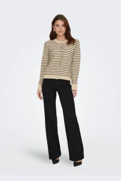 Sale Only Onlchester Life Ls Stripe Cardi Cc Knt 4917596 Humus Niht Sky/Mel/Silver Button