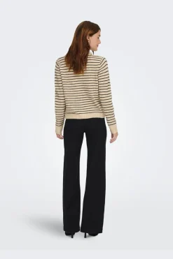 Sale Only Onlchester Life Ls Stripe Cardi Cc Knt 4917596 Humus Niht Sky/Mel/Silver Button
