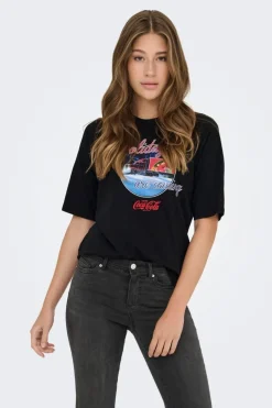 Hot Only Onlcoca Cola Xmas Life S/S Top 4837321 Black Holidays Are Coming
