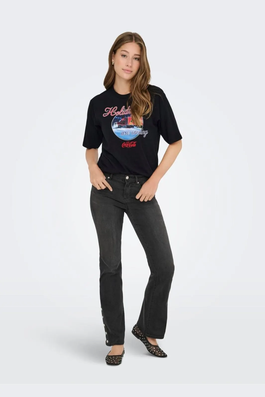 Hot Only Onlcoca Cola Xmas Life S/S Top 4837321 Black Holidays Are Coming