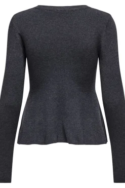 New Only Onlcoco Life Ls Rib Oneck Peplum Cc Knt 4772493 Ombre Blue Melange