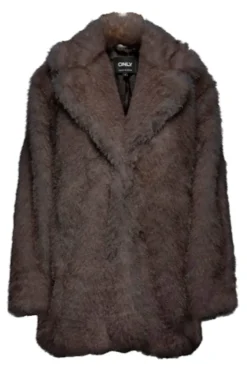 Only Onldawn Life Faux Fur Coat Cc 4852235 Chocolate Torte