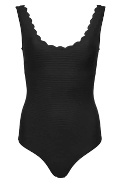 Only Onldelphine Scallop Swimsuit Acc 4686127 Black