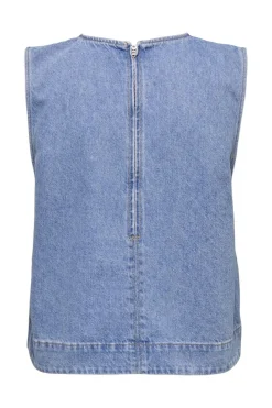 Online Only Onldorsi S/L Top Sik 4812566 Light Blue Denim