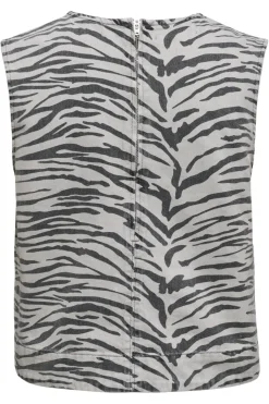 Outlet Only Onldorsi Sl Zebra Top Sik 4838986 Light Grey Denim Zebra