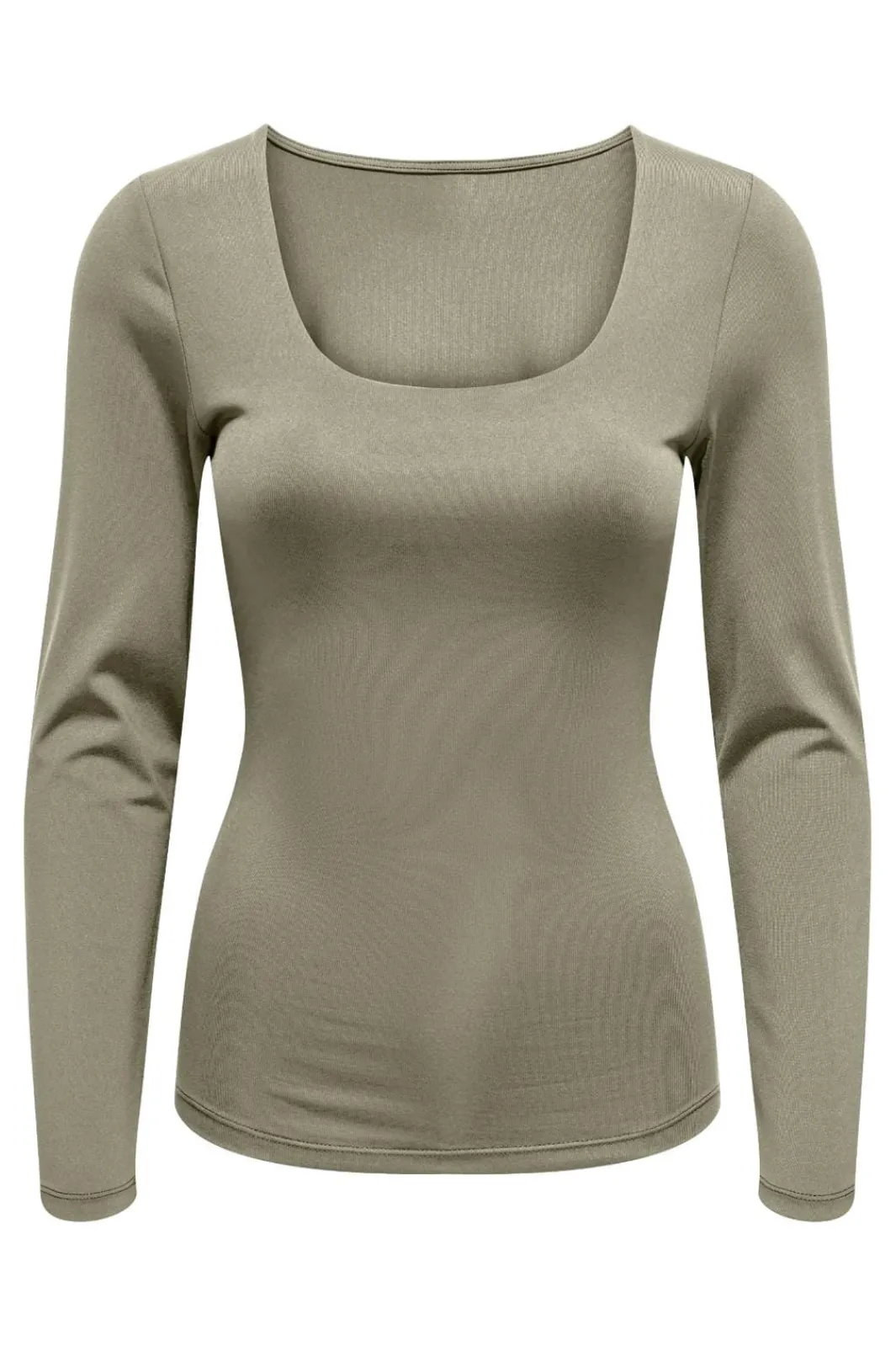 Only Onlea L/S 2-Way Deep Neck Top 4575951 Spray Green