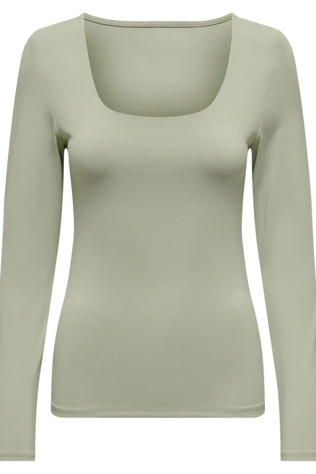 Only Onlea L/S 2-Way Deep Neck Top 4597726 Desert Sage