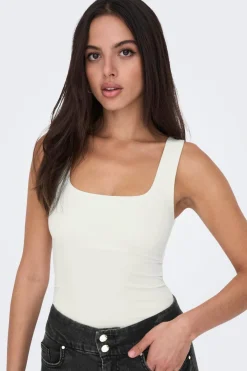 Hot Only Onlea S/L 2-Ways Fit Top 4141435 Cloud Dancer