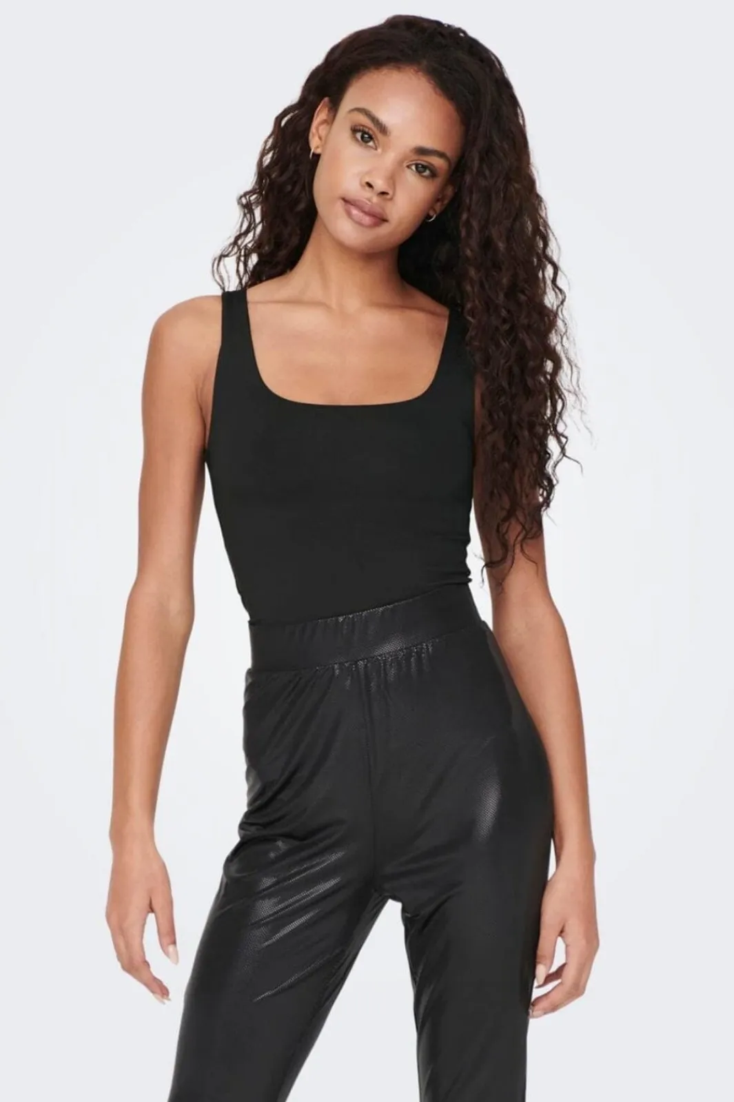 Hot Only Onlea S/L 2-Ways Fit Top 4141432 Black