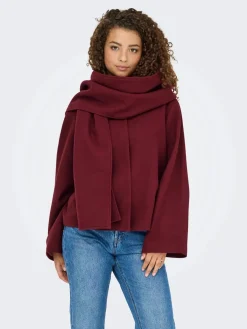 New Only Onlelba Life Scarf Jacket Cc 4852333 Cabernet W.Rose Lining