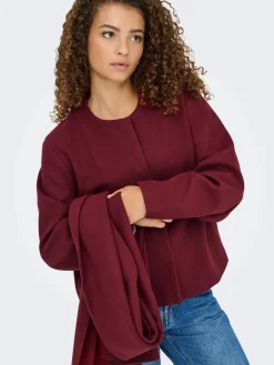 New Only Onlelba Life Scarf Jacket Cc 4852333 Cabernet W.Rose Lining