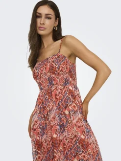 Discount Only Onlelena Vikki Life Strap Dress 4802641 Langoustino Cool Indie