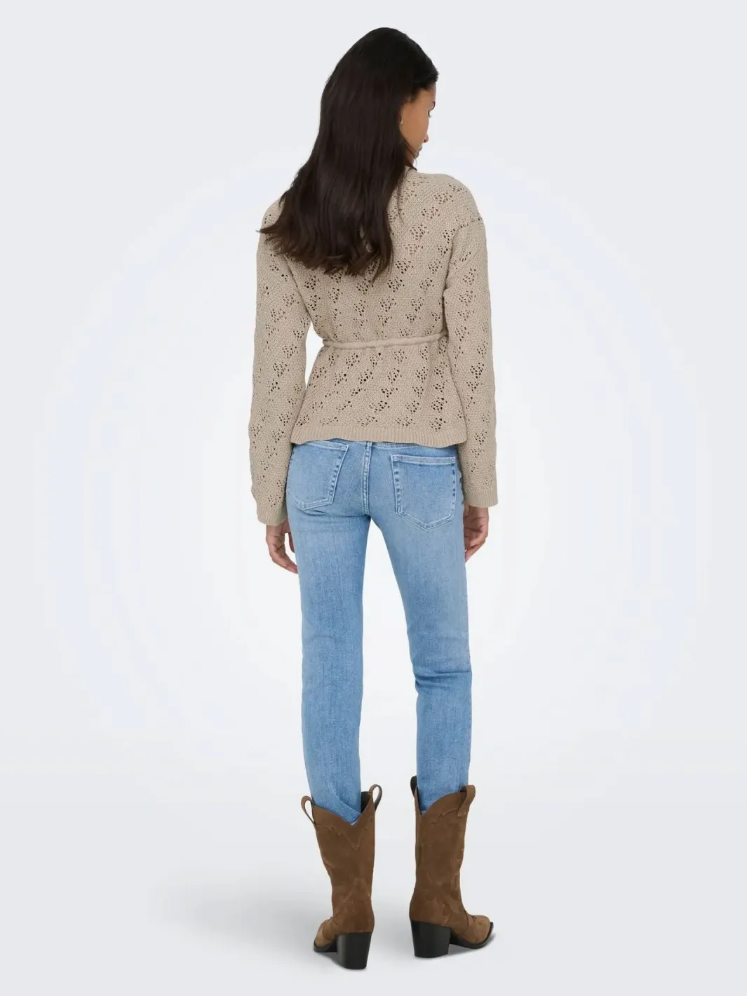 New Only Onlelke Life Ls Cardigan Cc Knt 5049514 Oxford Tan Silver Heart Button