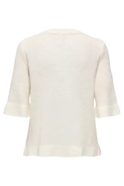 Online Only Onlella Ss Frill O-Neck Knt 4992506 Birch Melange