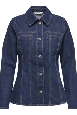 Only Onlelle L/S Fitted Jkt Gua 4827007 Dark Blue Denim Rinse
