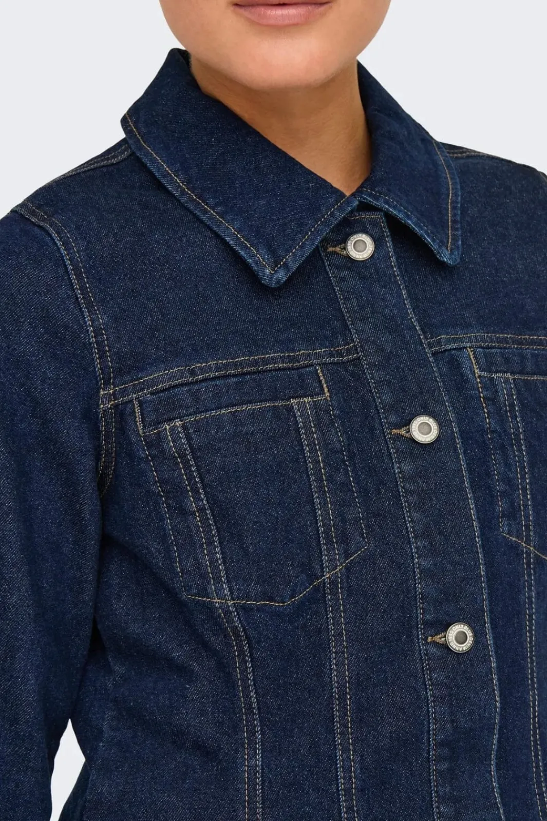 Only Onlelle L/S Fitted Jkt Gua 4827007 Dark Blue Denim Rinse
