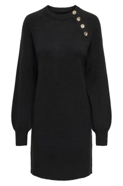 Outlet Only Onlemma Life Ls Button Onec Dress Cc Knt 4853473 Black Gold Button