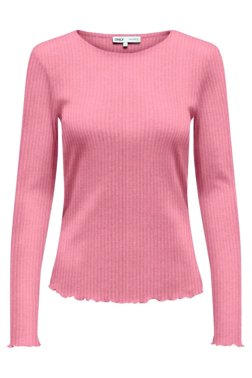 Online Only Onlemma L/S Rib Basic Top 4963371 Wild Rose